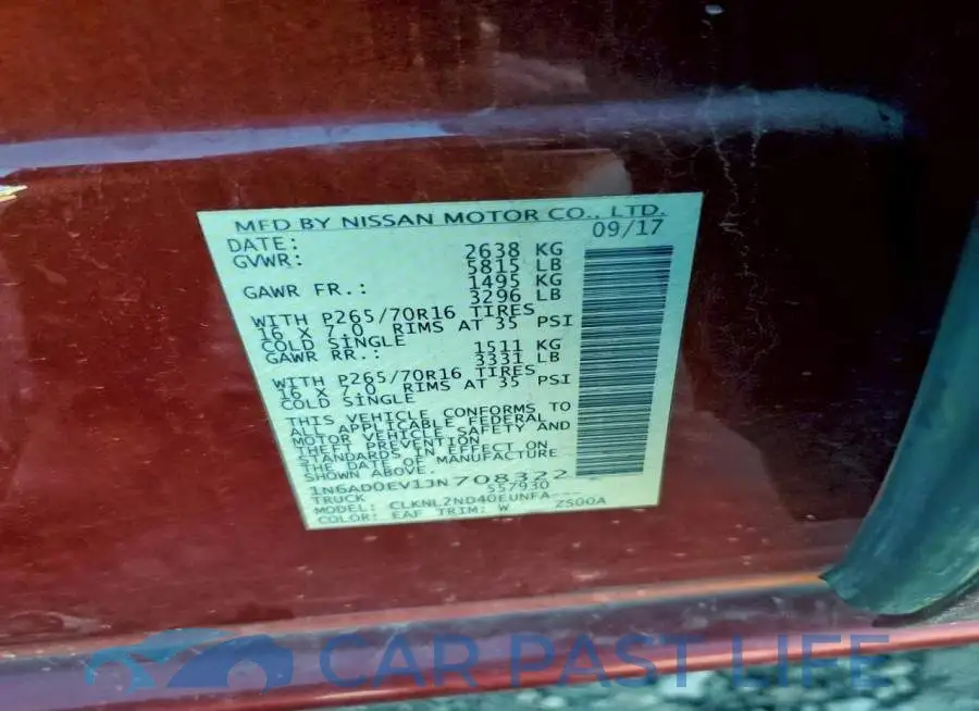 1N6AD0EV1JN708322# 12