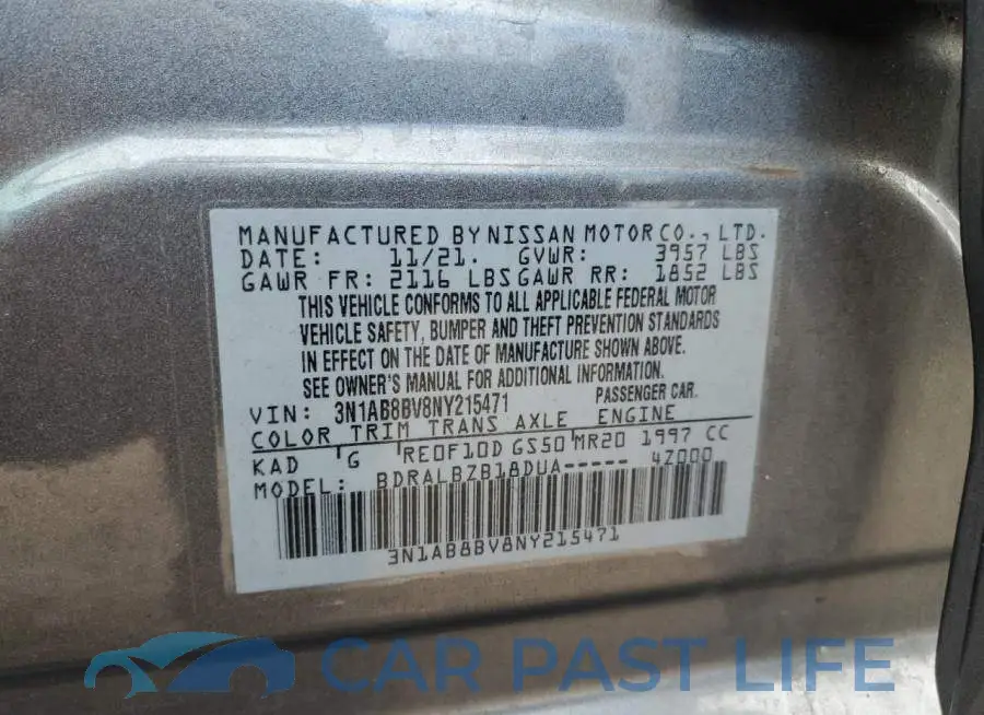 3N1AB8BV8NY215471# 13