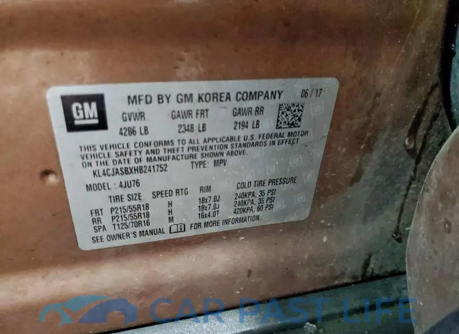KL4CJASBXHB241752# 12