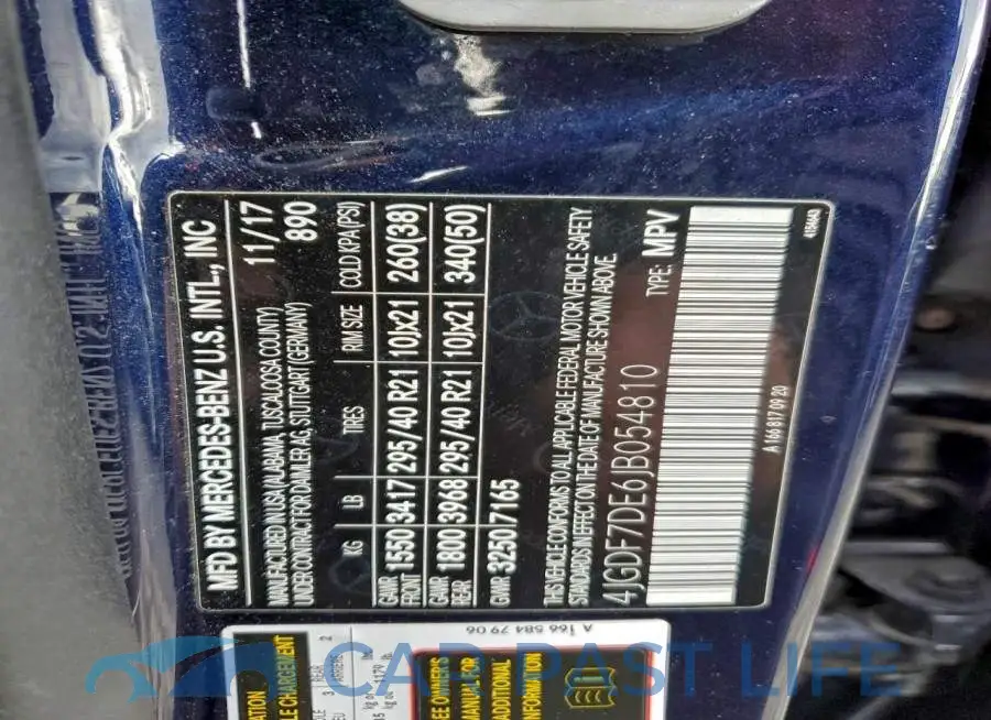 4JGDF7DE6JB054810# 13