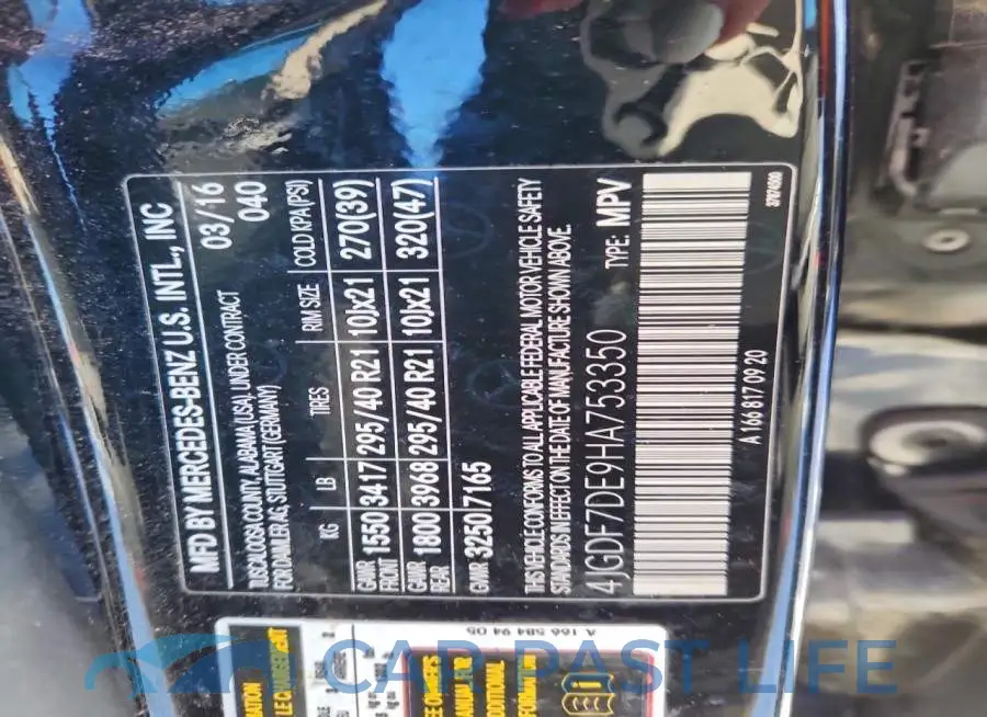 4JGDF7DE9HA753350# 13