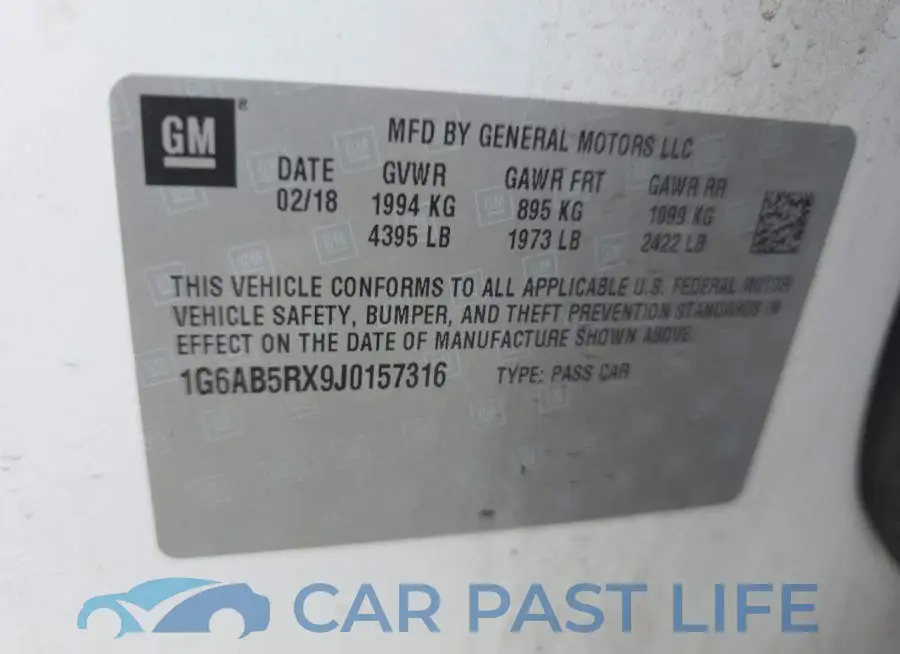 1G6AB5RX9J0157316# 10