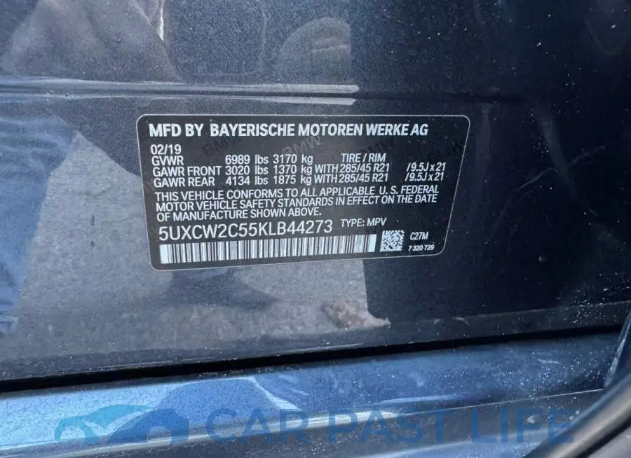 5UXCW2C55KLB44273# 11