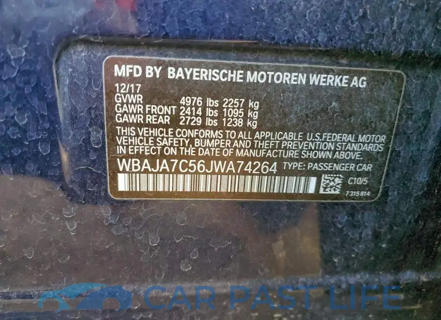 WBAJA7C56JWA74264# 13