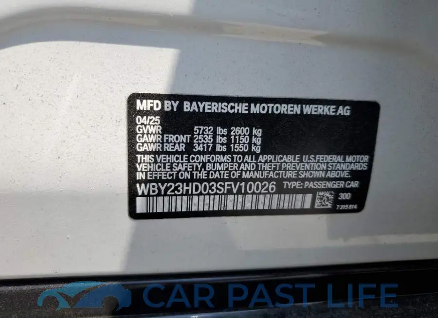 WBY23HD03SFV10026# 12