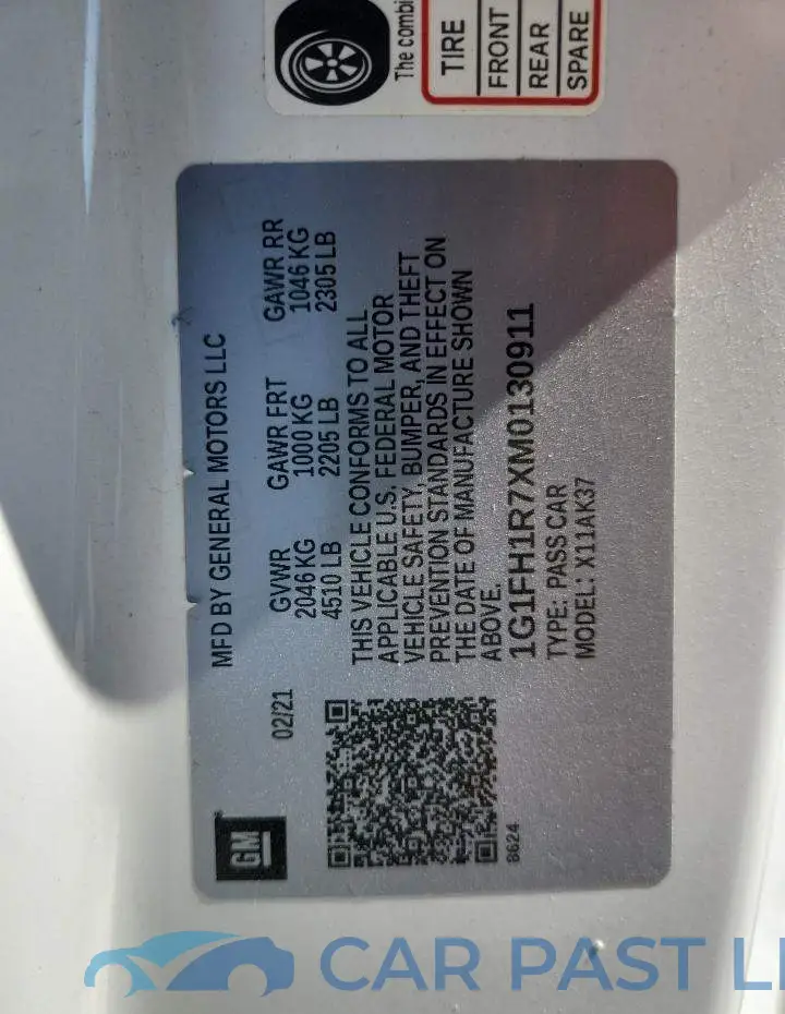 1G1FH1R7XM0130911# 13