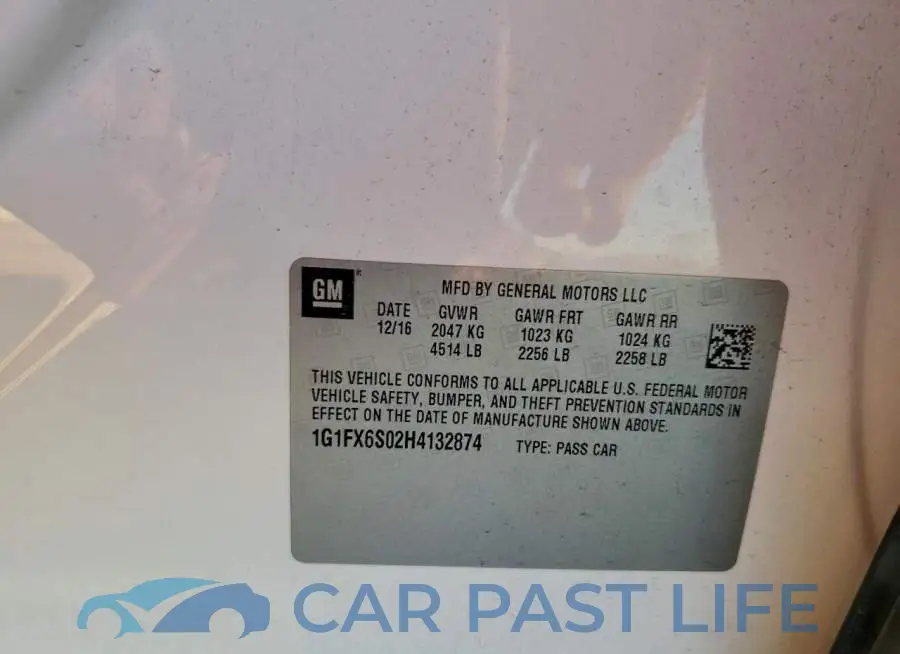 1G1FX6S02H4132874# 12