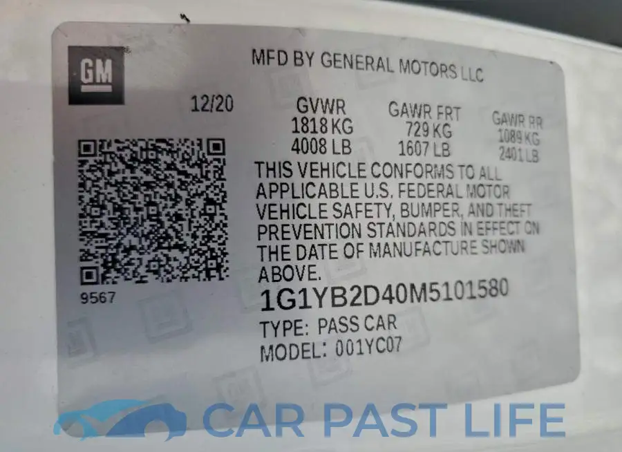 1G1YB2D40M5101580# 12