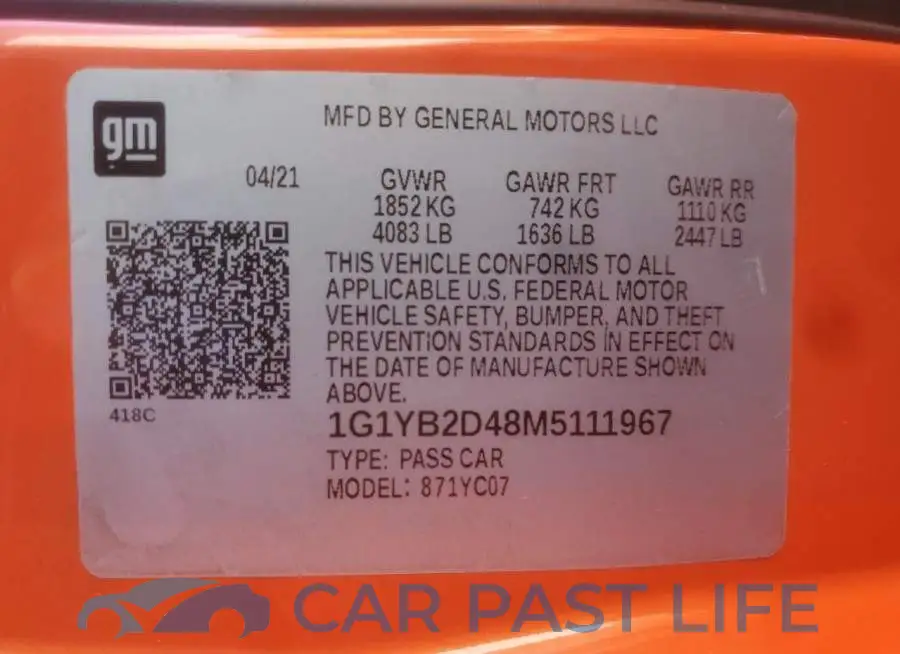 1G1YB2D48M5111967# 12