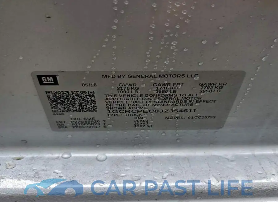 1GCRCPEC0JZ354611# 13