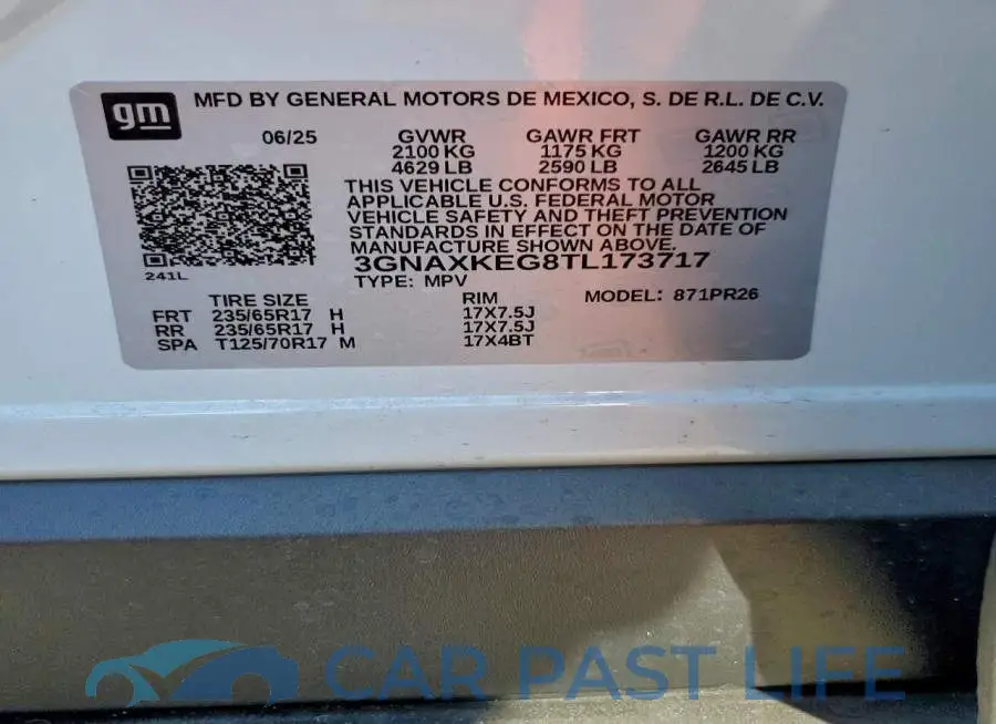 3GNAXKEG8TL173717# 13