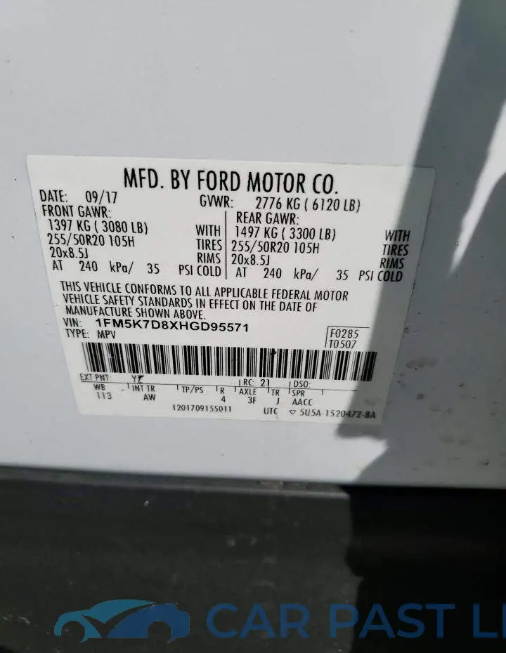 1FM5K7D8XHGD95571# 13