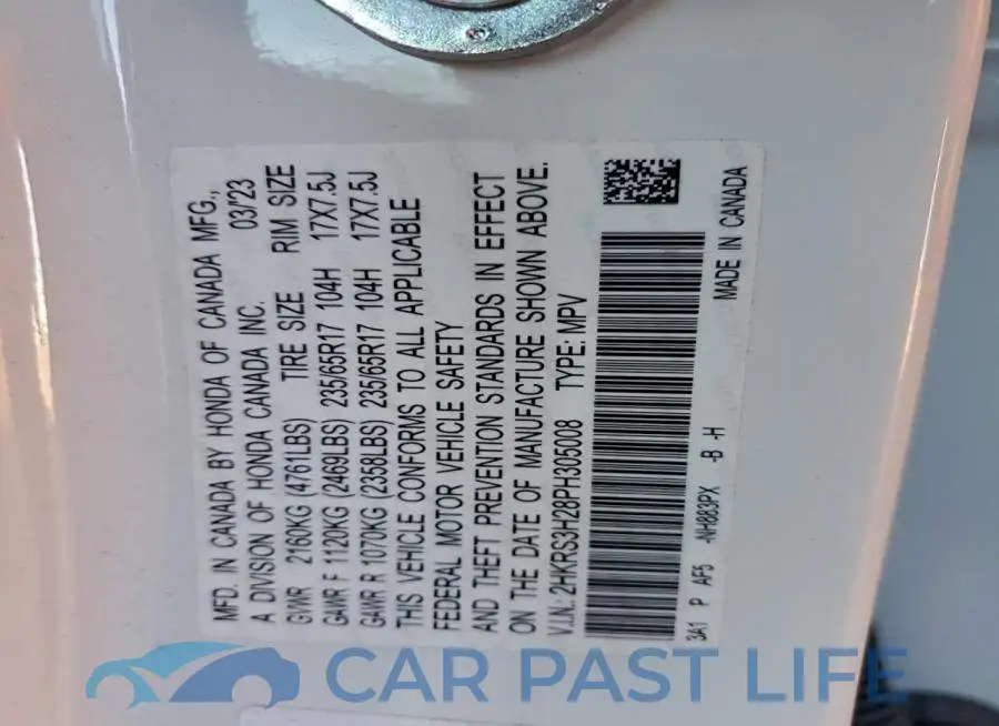 2HKRS3H28PH305008# 14