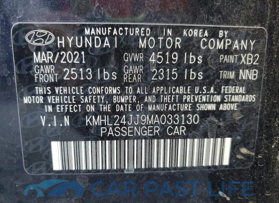 KMHL24JJ9MA033130# 12