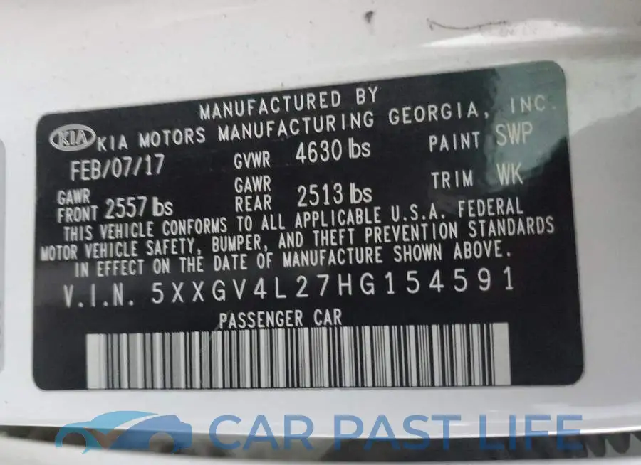 5XXGV4L27HG154591# 12