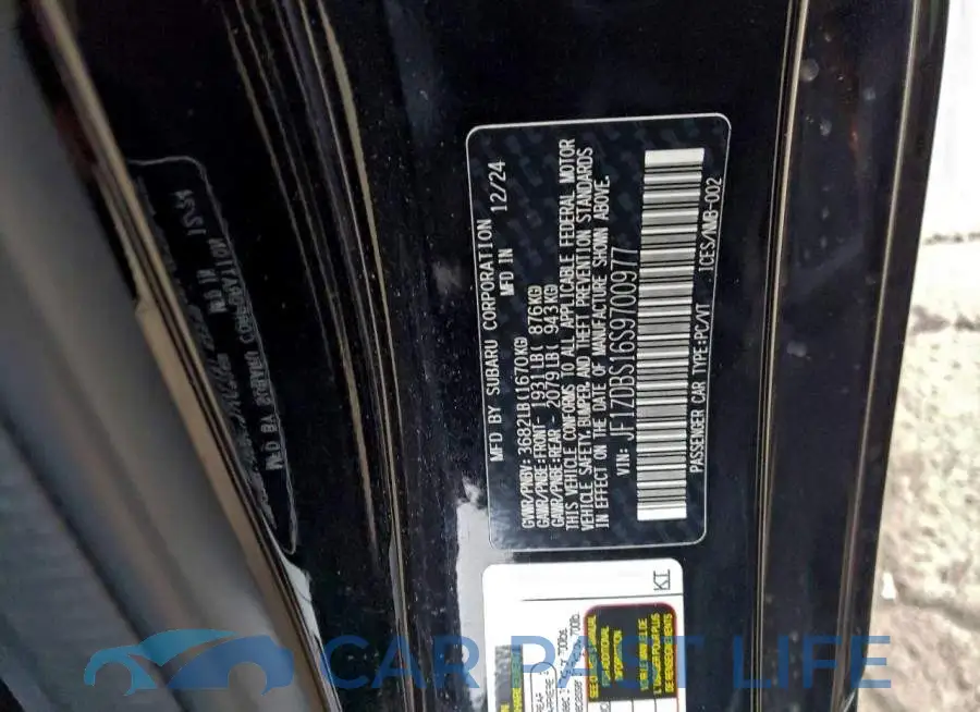 JF1ZDBS16S9700977# 12