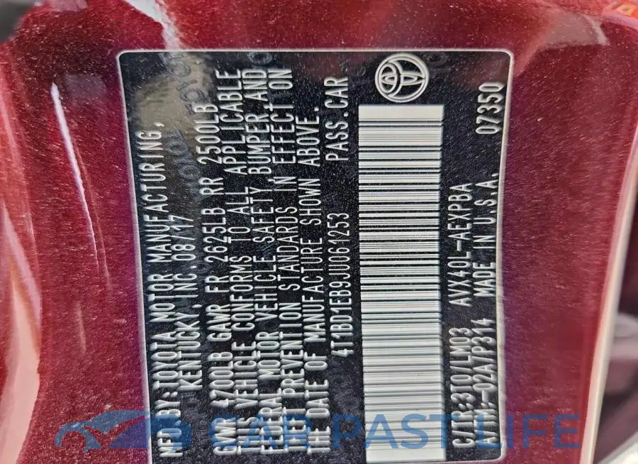 4T1BD1EB9JU061253# 12