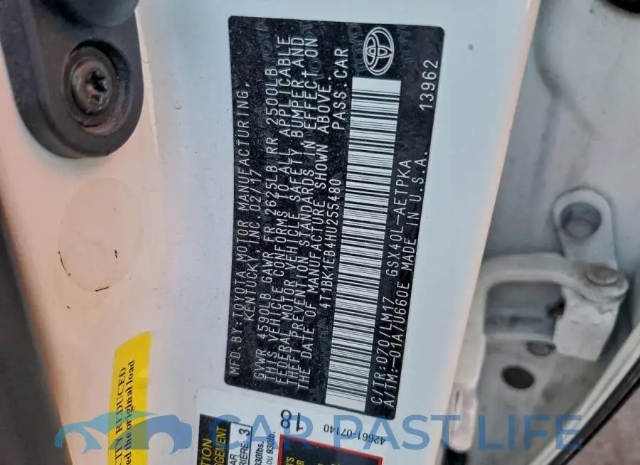 4T1BK1EB4HU255480# 13