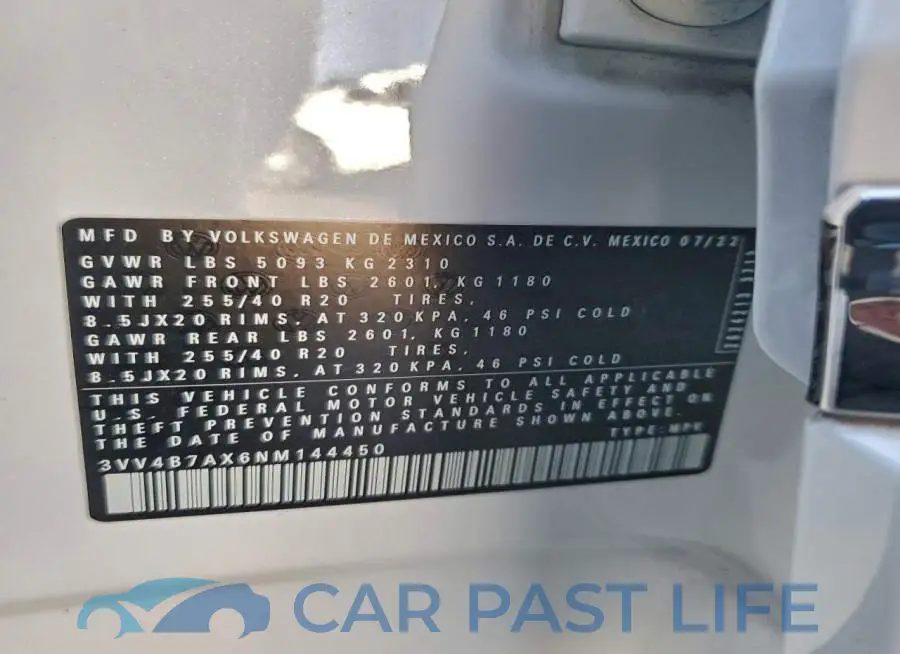 3VV4B7AX6NM144450# 13