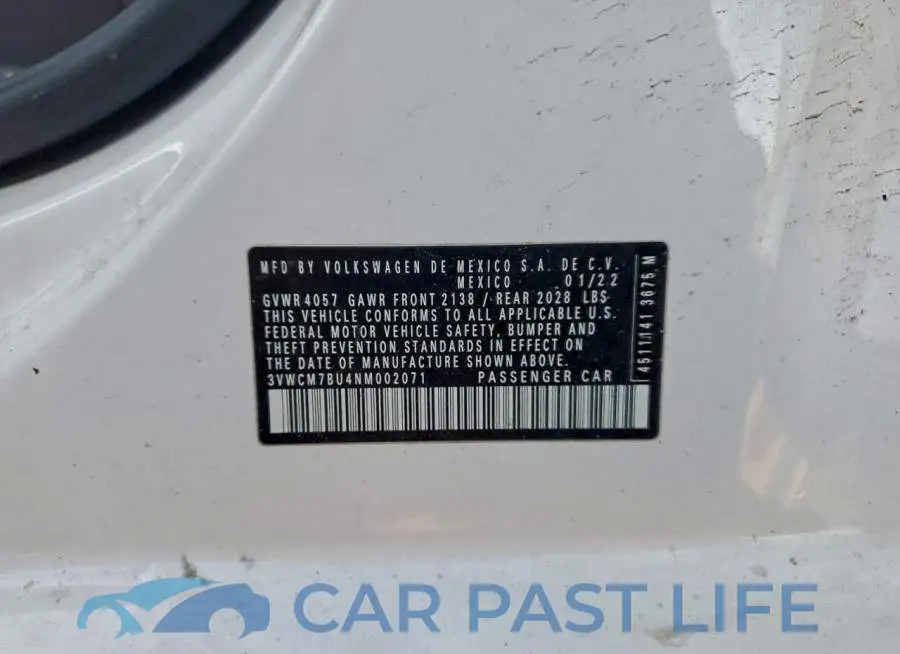 3VWCM7BU4NM002071# 12