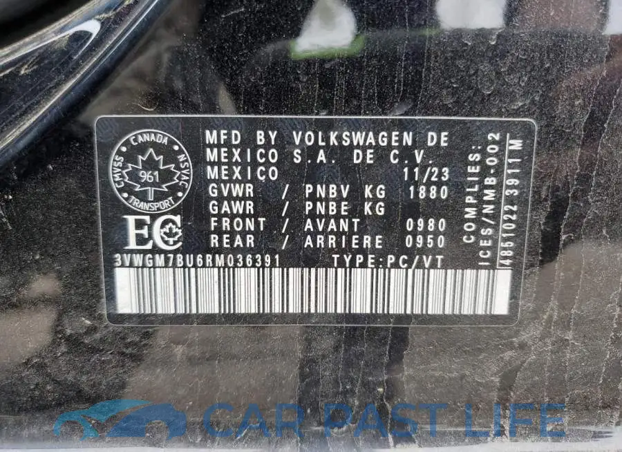 3VWGM7BU6RM036391# 13