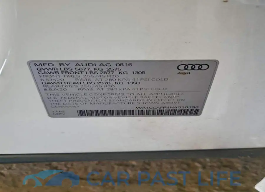 WA1CCAFP4HA036398# 13