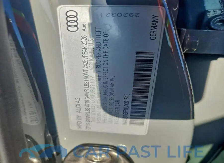 WAUB1GFF0LA001543# 12