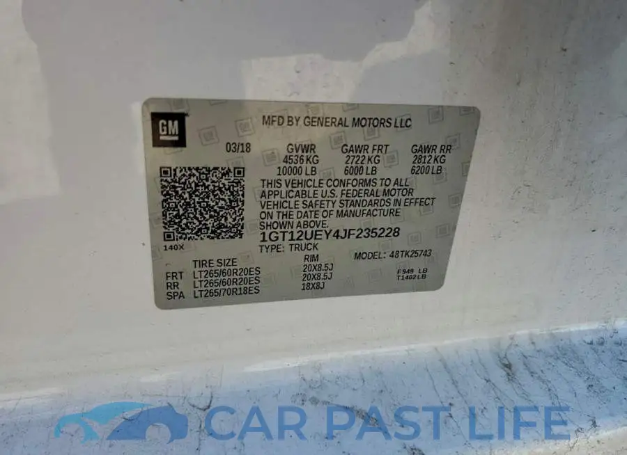 1GT12UEY4JF235228# 12