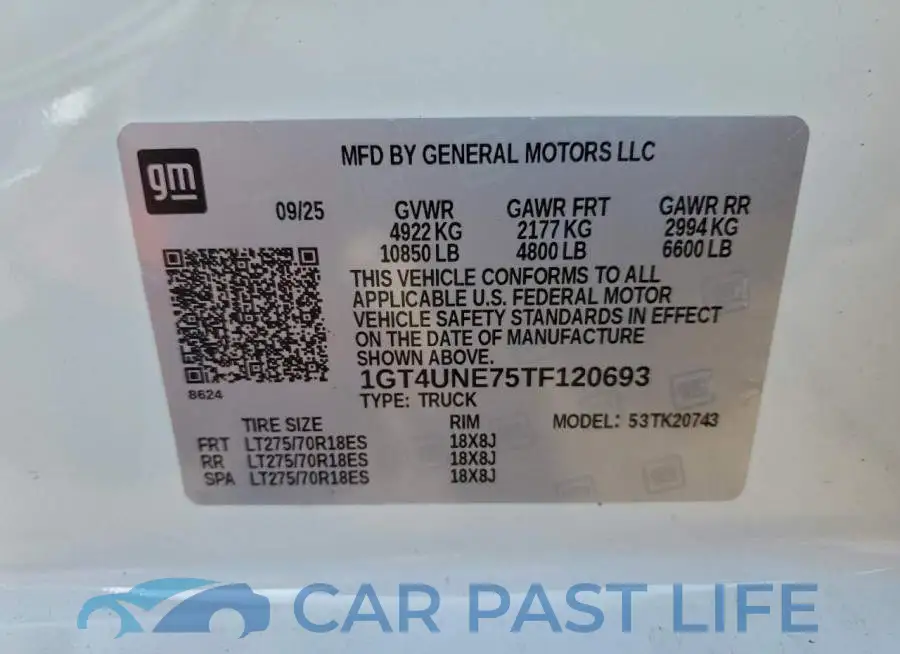 1GT4UNE75TF120693# 12