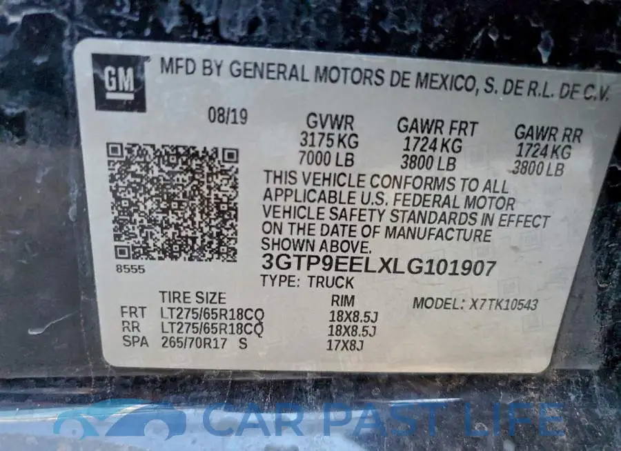 3GTP9EELXLG101907# 12