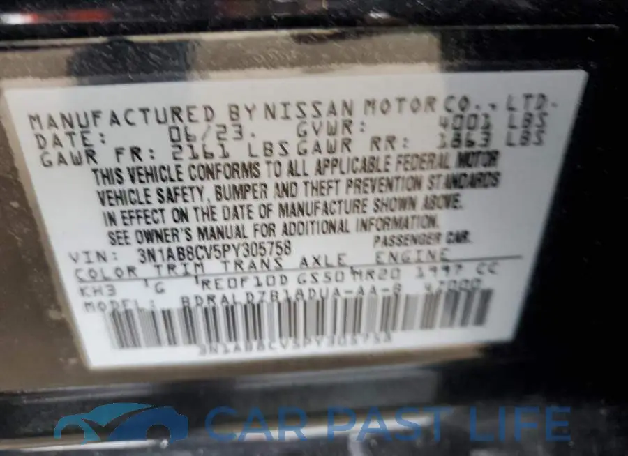 3N1AB8CV5PY305758# 12