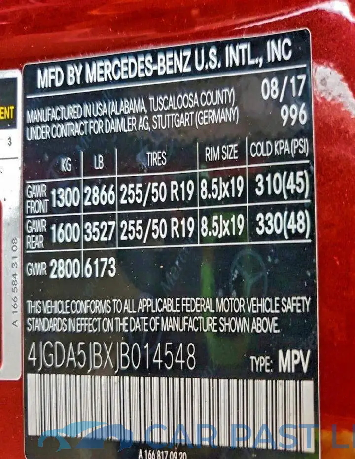 4JGDA5JBXJB014548# 13