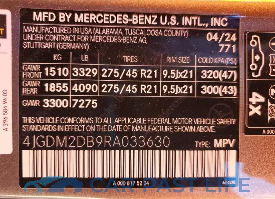 4JGDM2DB9RA033630# 13