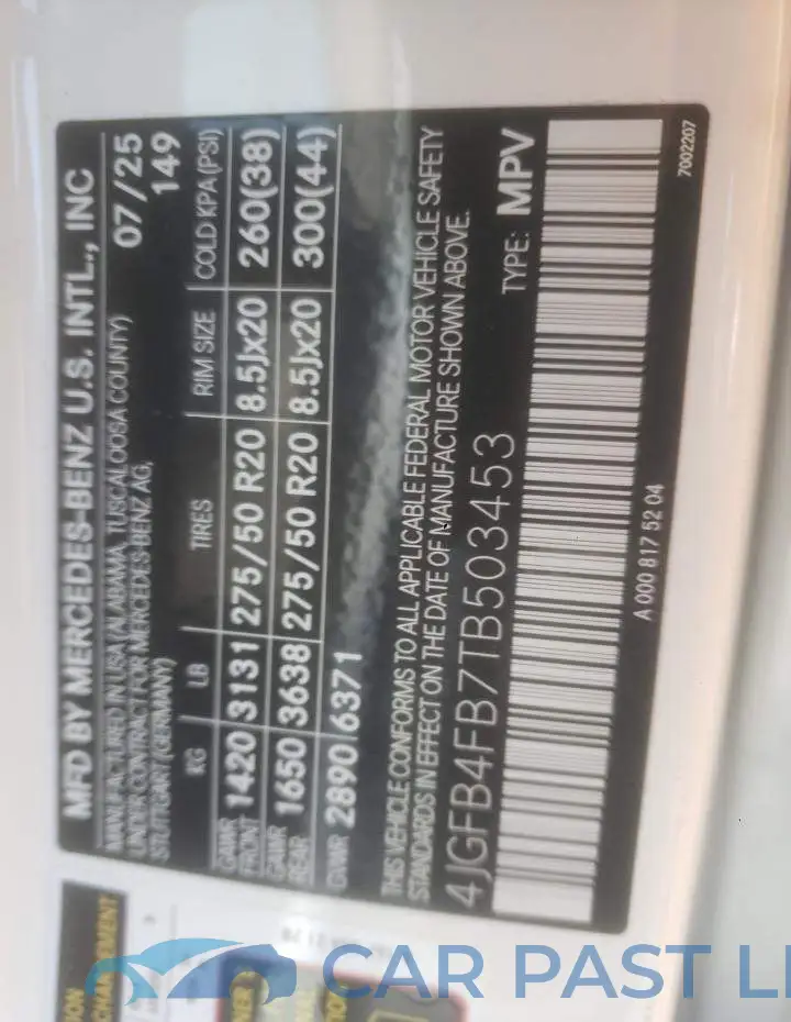 4JGFB4FB7TB503453# 13