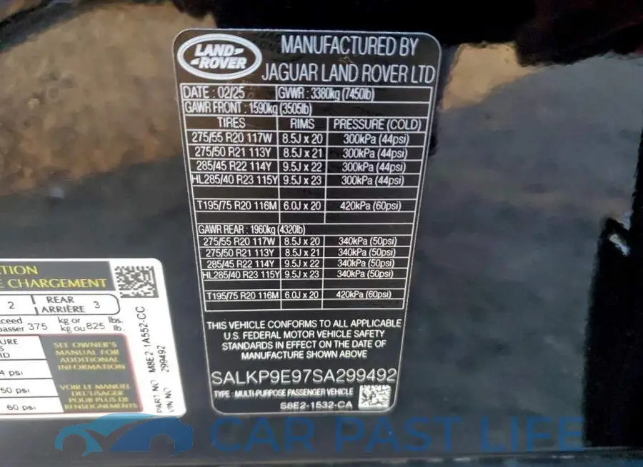 SALKP9E97SA299492# 14