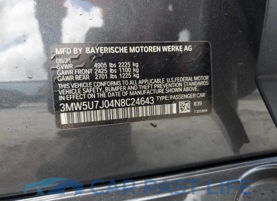 3MW5U7J04N8C24643# 12