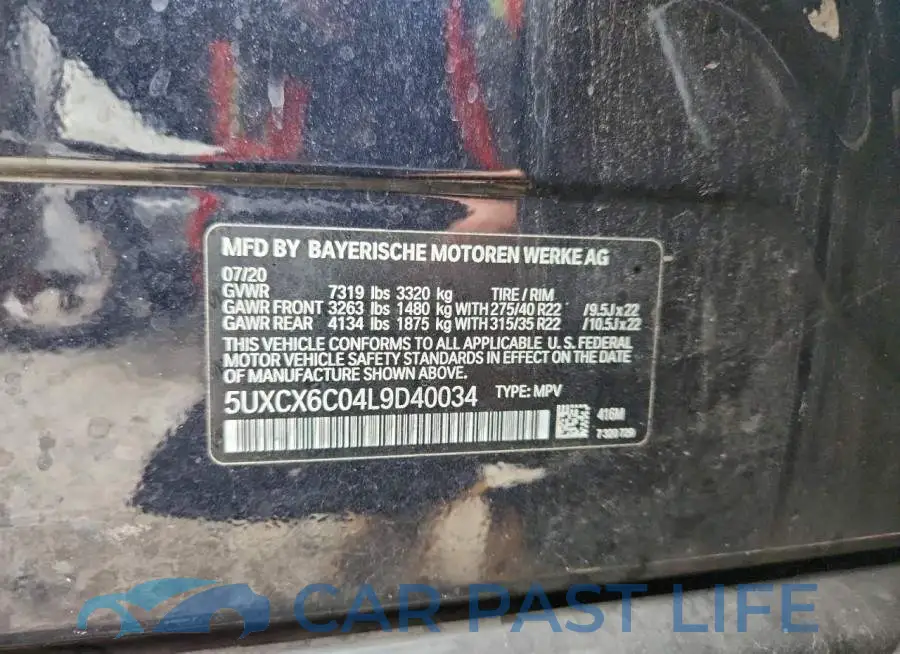 5UXCX6C04L9D40034# 14