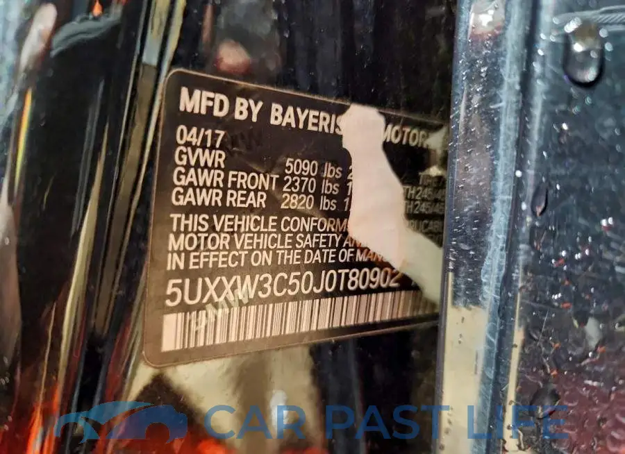 5UXXW3C50J0T80902# 13