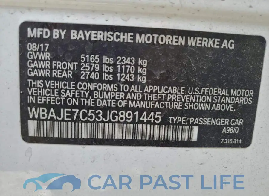 WBAJE7C53JG891445# 12