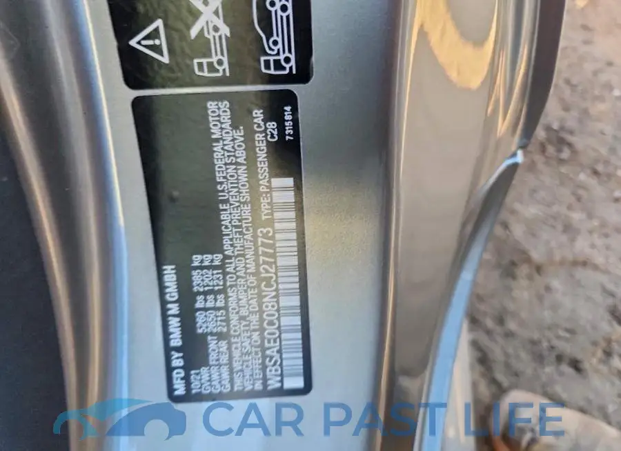 WBSAE0C08NCJ27773# 12