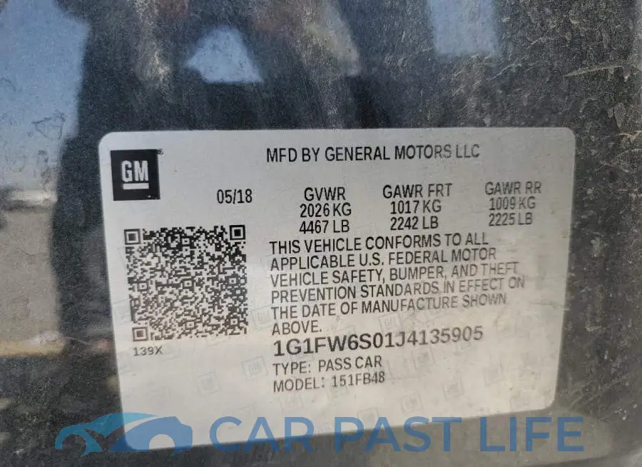 1G1FW6S01J4135905# 12