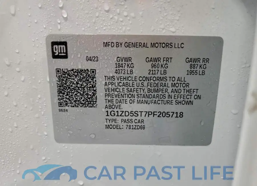 1G1ZD5ST7PF205718# 12