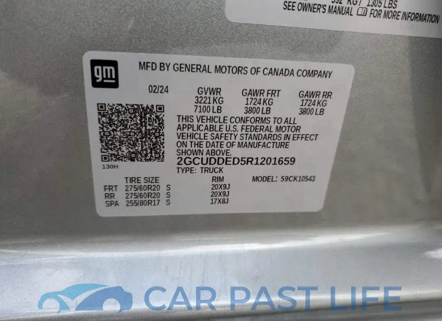 2GCUDDED5R1201659# 13