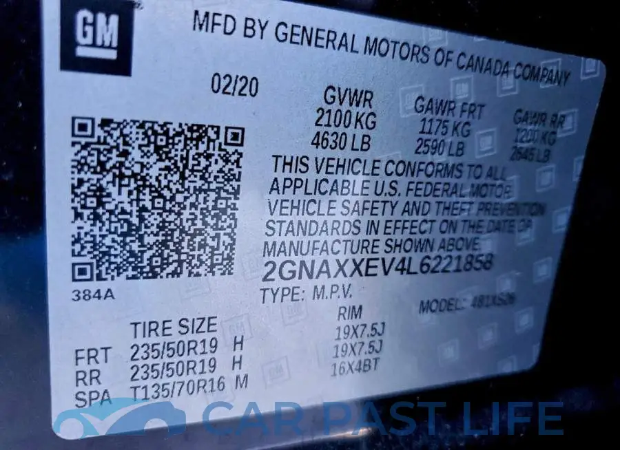 2GNAXXEV4L6221858# 14
