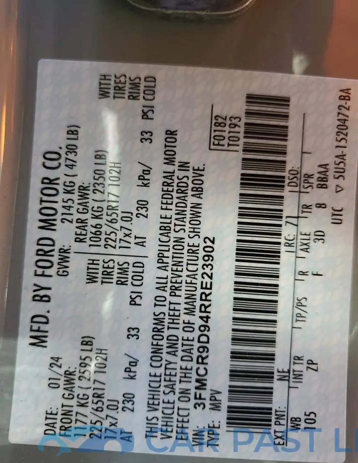3FMCR9D94RRE23902# 14