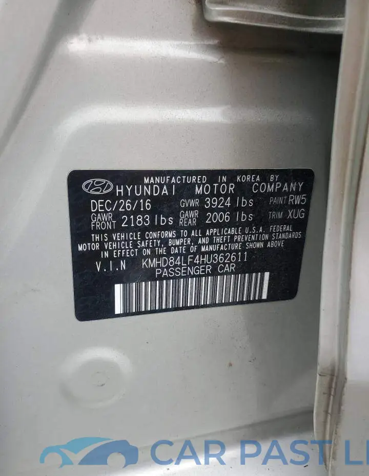 KMHD84LF4HU362611# 12