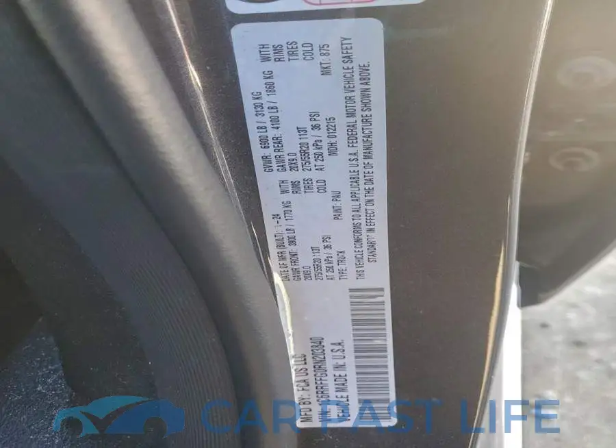 1C6RRFFG0RN203840# 12
