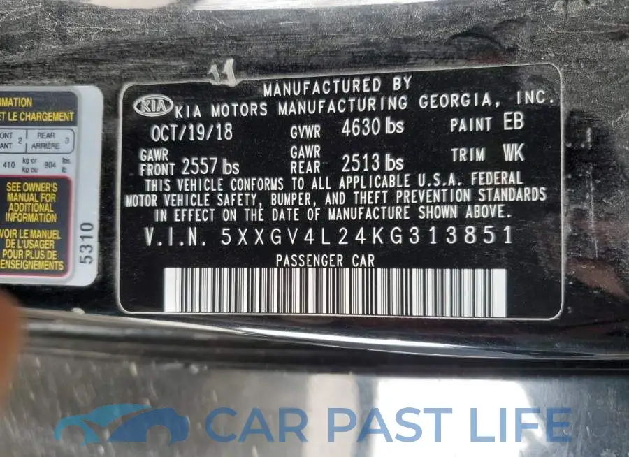 5XXGV4L24KG313851# 12