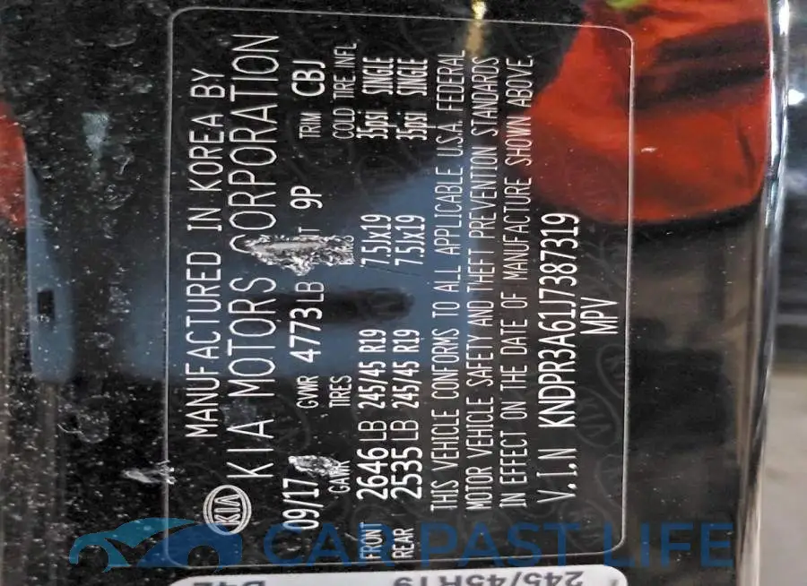 KNDPR3A61J7387319# 13