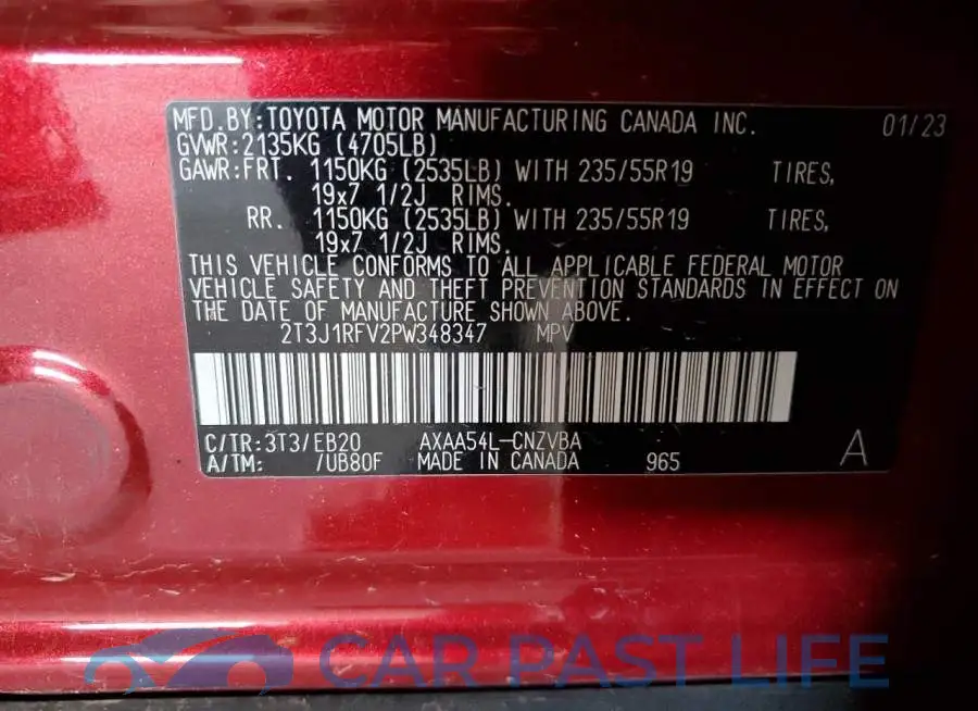 2T3J1RFV2PW348347# 12